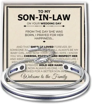Love You This Much Nautical Rope Cuff Bracelet from Mother In Law, Wedding Gift to Future Son In Law