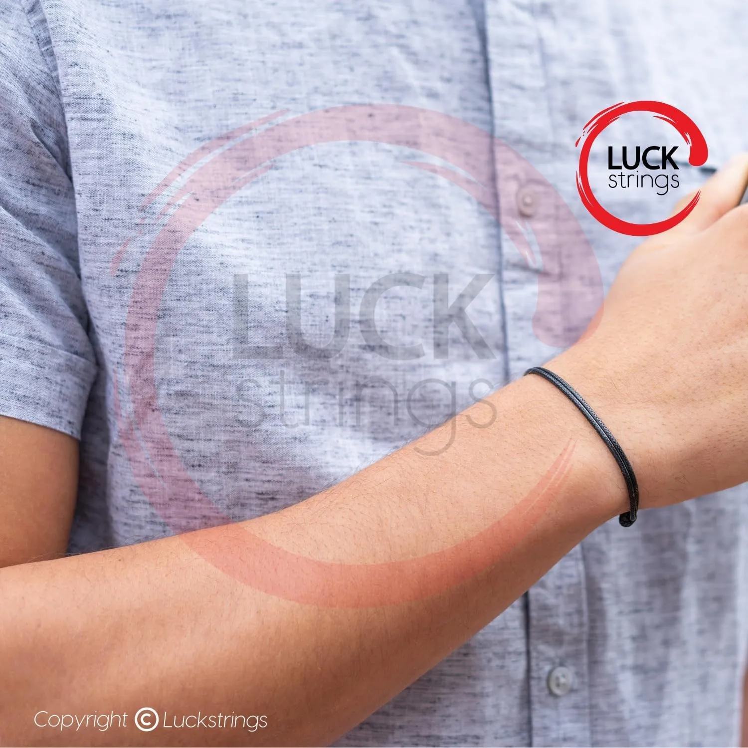 Luck Strings Adjustable Wax Nylon Cord Bracelet  Durable Waterproof Nautical Rope Jewelry for Men & Women | Handmade Minimalist Sailors Knot Bracelet