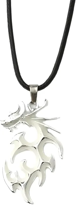 Luminous Dragon Necklace for Women Men Domineering Glowing Flame Dragon Pendant Necklace Glow in the Dark -NG56
