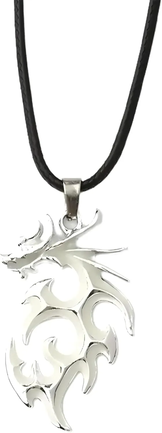 Luminous Dragon Necklace for Women Men Domineering Glowing Flame Dragon Pendant Necklace Glow in the Dark -NG56