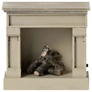 Maileg  Fireplace, Mouse - Off white