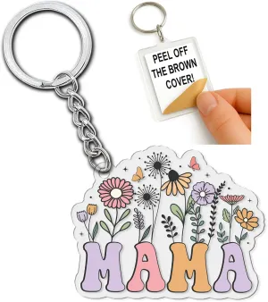 Mama Keychain - Thoughtful Gifts for Moms, New Moms, and Mothers-to-Be - Cute & Stylish Acrylic Keychain - Perfect for Mothers Day, Baby Showers, and Everyday Use - Mom Funny Gifts 2 Inch