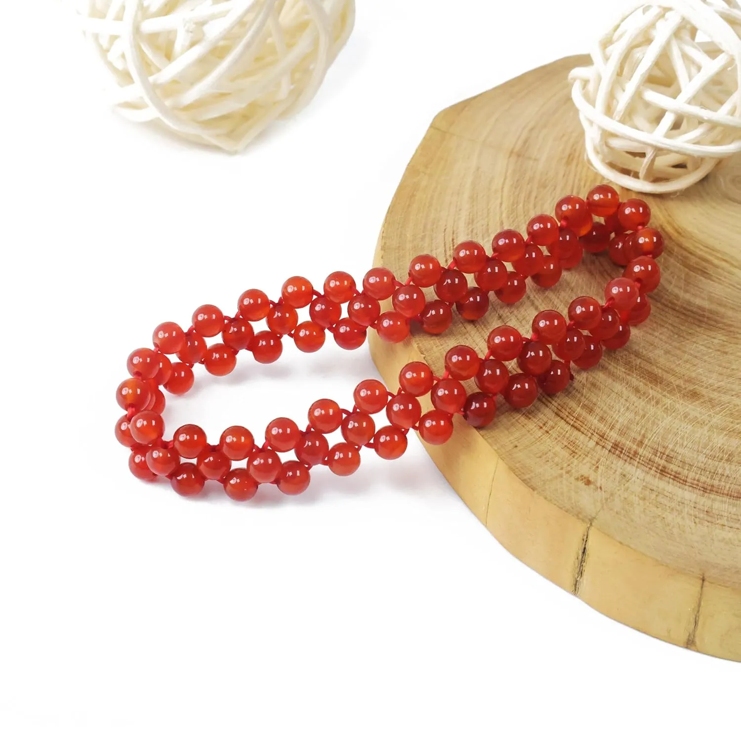 MANYC Handmade Yoga Stretch Bracelet with Natural Stone Crystals, 4mm Healing Energy Bracelet for Adults, Unisex Elastic Jewelry Gift (CRN)