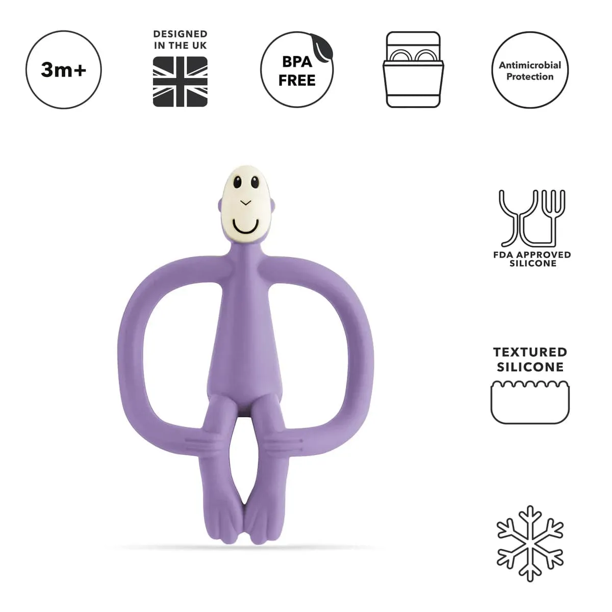 Matchstick Monkey Teething Toy - Purple