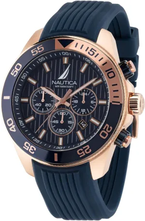 Nautica Men's NAPNOS305 One Blue Silicone Strap Watch
