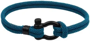 Nautical Sailor Rope Wrap Bracelet Wristband Bangle Steel Screw Marine Anchor Shackles, Two-row