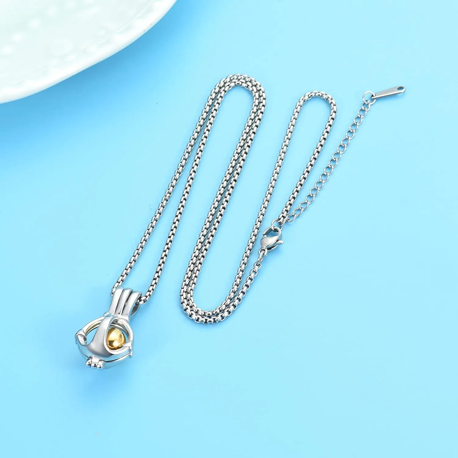 Oinsi Anchor Necklace,Stainless Steel Anchor Urn neckalce For Ashes For Men Nautical Memorial Keepsake Jewelry Cremation Locket Pendant Necklace