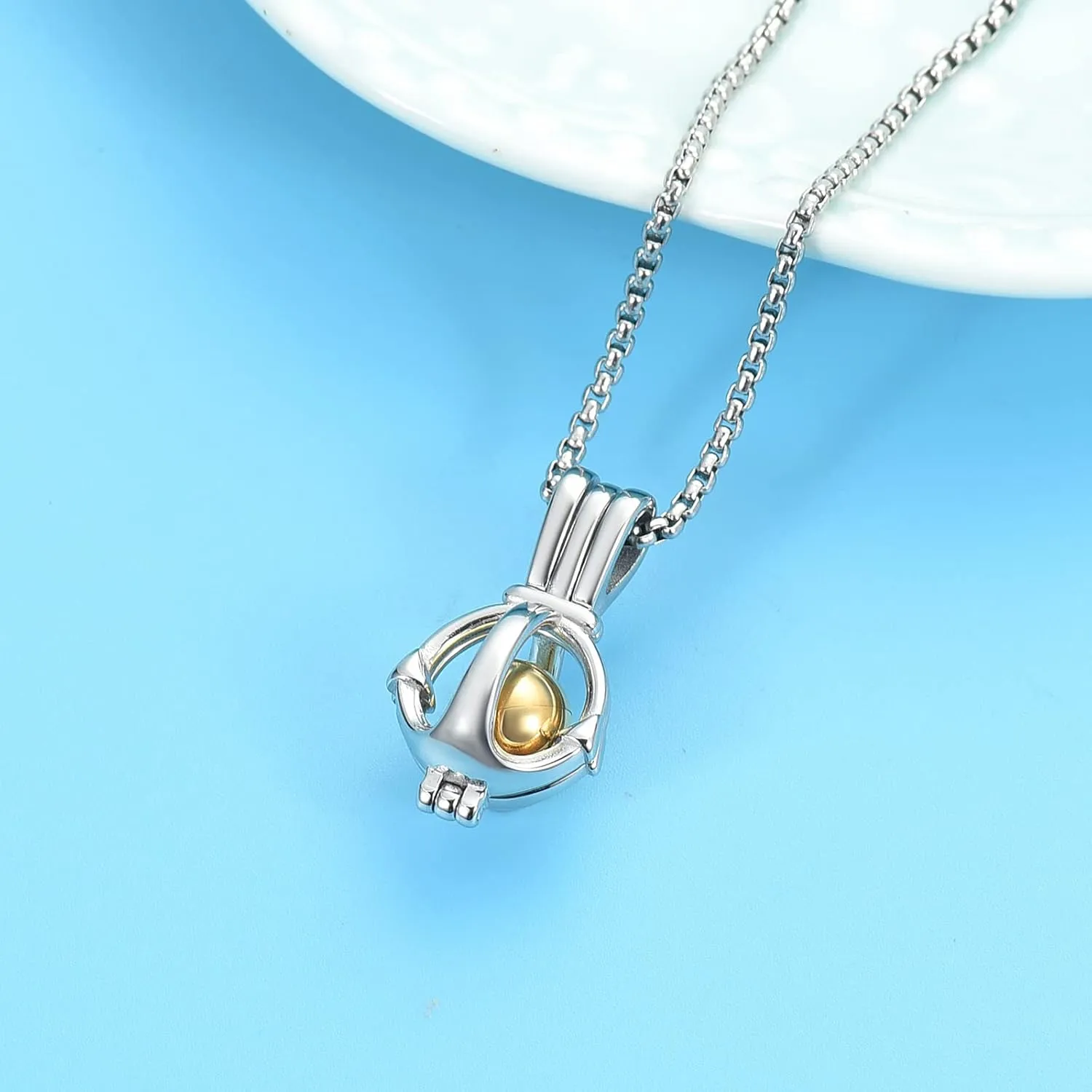 Oinsi Anchor Necklace,Stainless Steel Anchor Urn neckalce For Ashes For Men Nautical Memorial Keepsake Jewelry Cremation Locket Pendant Necklace