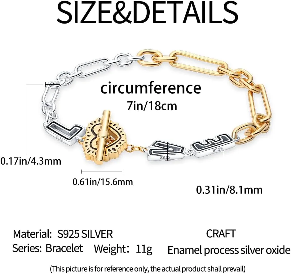 Pandach 925 Sterling Silver Charms Bracelets for women Butterfly Heart Moon and Star 5A Cubic Zirconia Snake Chain Bracelet Gifts for women