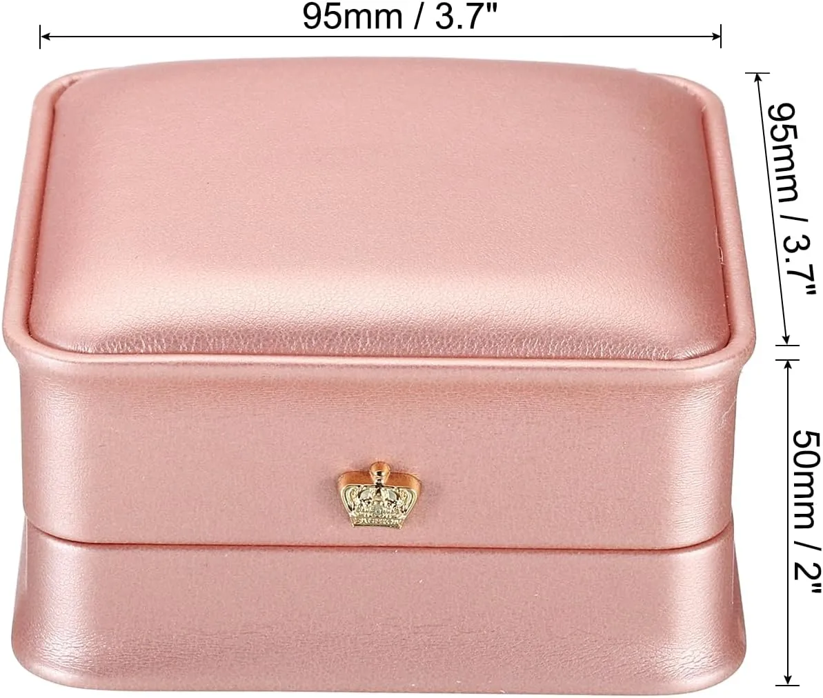 PATIKIL Velvet Bracelet Box, 2 Pack Vintage Jewelry Holder for Wedding Engagement Proposal Ceremony Anniversary Style 3, Rose Gold