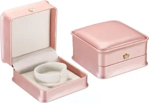 PATIKIL Velvet Bracelet Box, 2 Pack Vintage Jewelry Holder for Wedding Engagement Proposal Ceremony Anniversary Style 3, Rose Gold