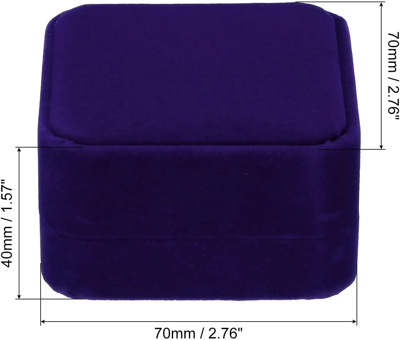 PATIKIL Velvet Ring Box, 2 Pack Double Slot Wedding Ring Box Vintage Jewelry Holder for Engagement Proposal Ceremony Anniversary Style, Purple and Black