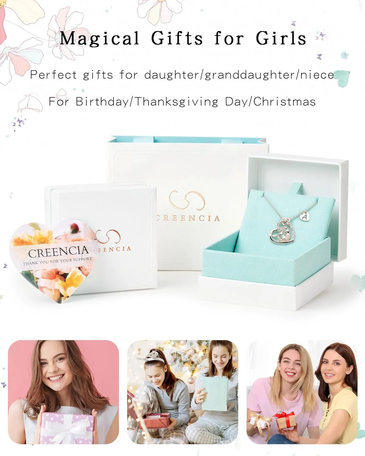 Personalized Graduation Necklace for Daughter - Initial Pendant Sterling Silver Necklace - Custom Engraved Gift for Women, Her - Inspirational Jewelry Gift for Graduation, Birthday