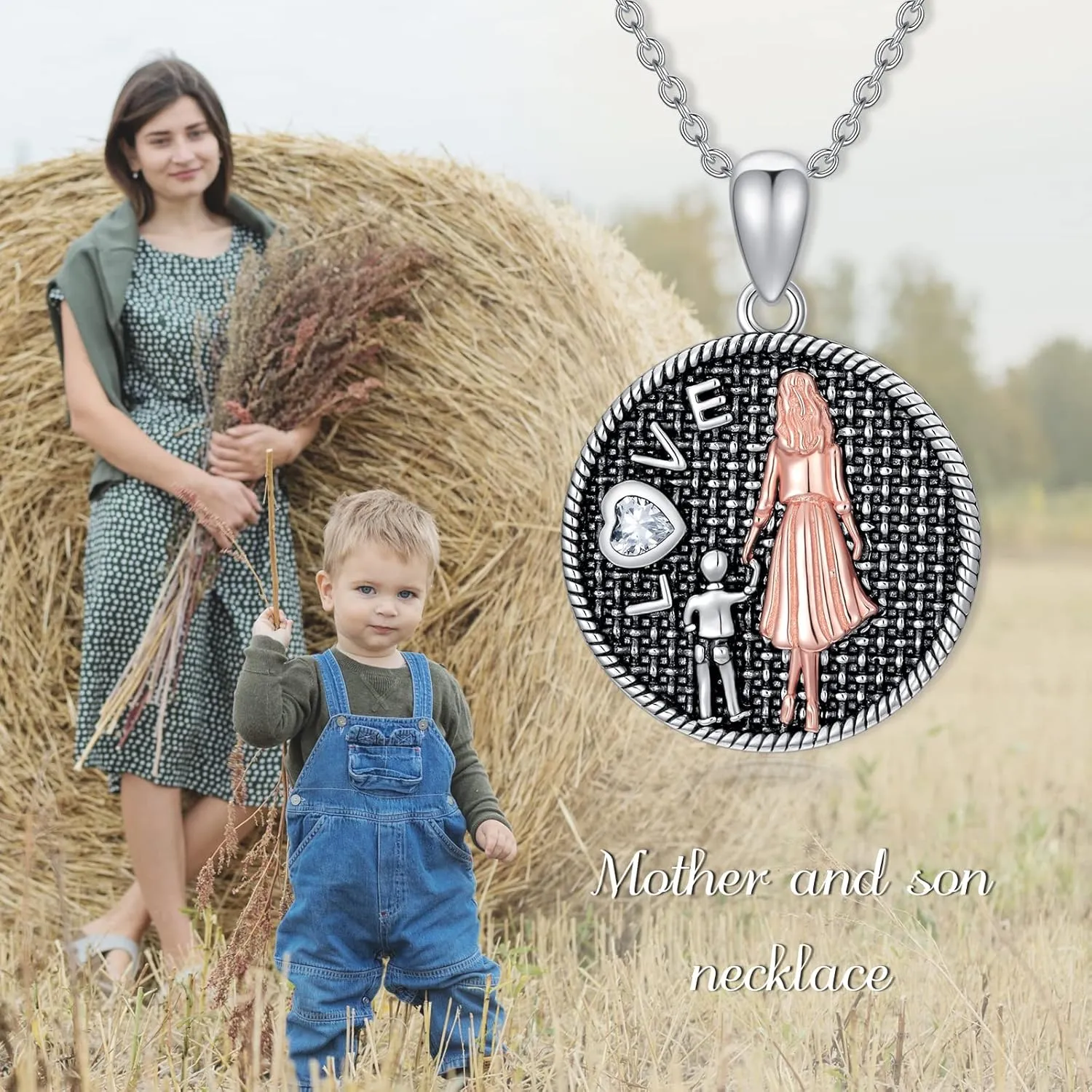 PROESS Sterling Silver Mothers Day Gifts Mother Daughter Necklace for Mom Daughter Granddaughter