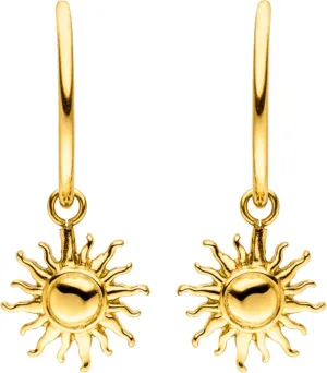 PURELEI Sun Earrings  18K Gold plated stainless steel jewelry  Water-resistant earrings for women  0,92 inch diameter  Fashion jewelry for your individual look
