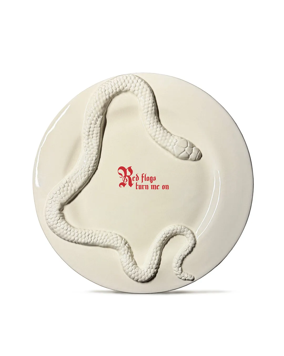 "Red flags turn me on" Forbidden Dinner Plate