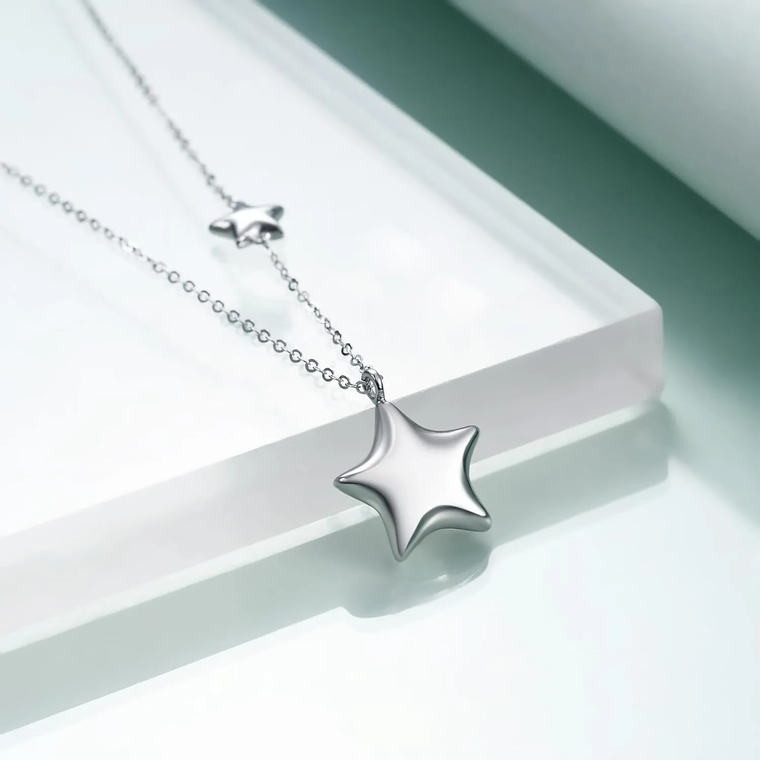 Rnivida 925 Sterling Silver Star Necklace Hypoallergenic Jewelry Gift for Women with Adjustable Chain