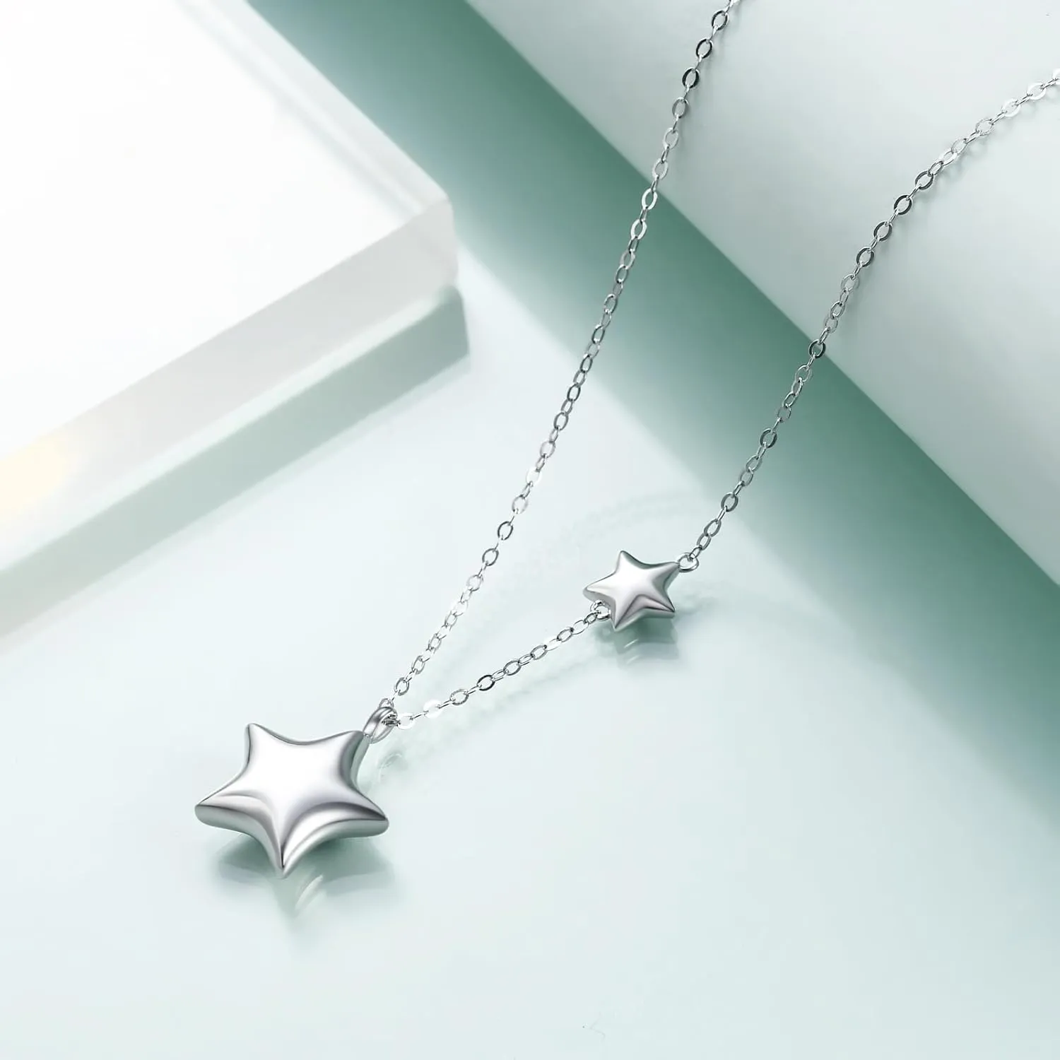 Rnivida 925 Sterling Silver Star Necklace Hypoallergenic Jewelry Gift for Women with Adjustable Chain