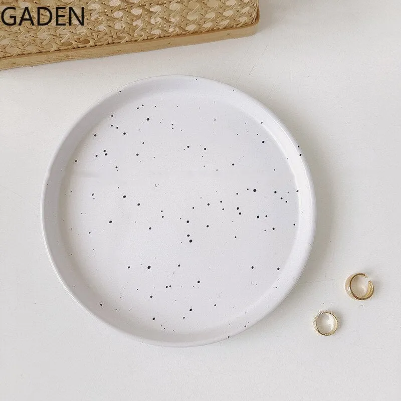 Round 8 Inch Ceramic Dinner Plate