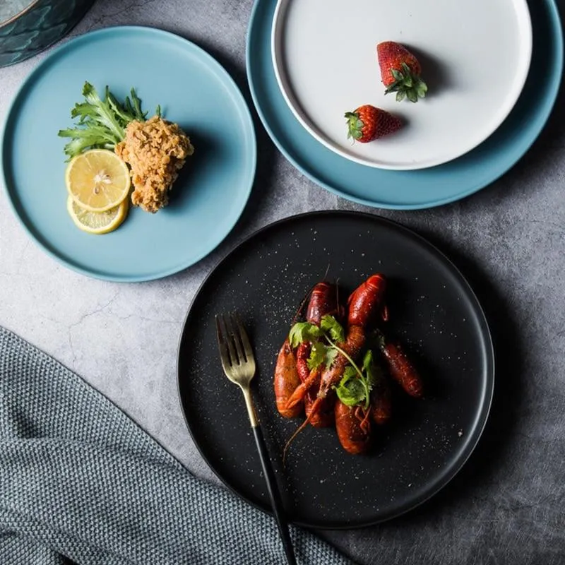Round Solid Ceramic Plates
