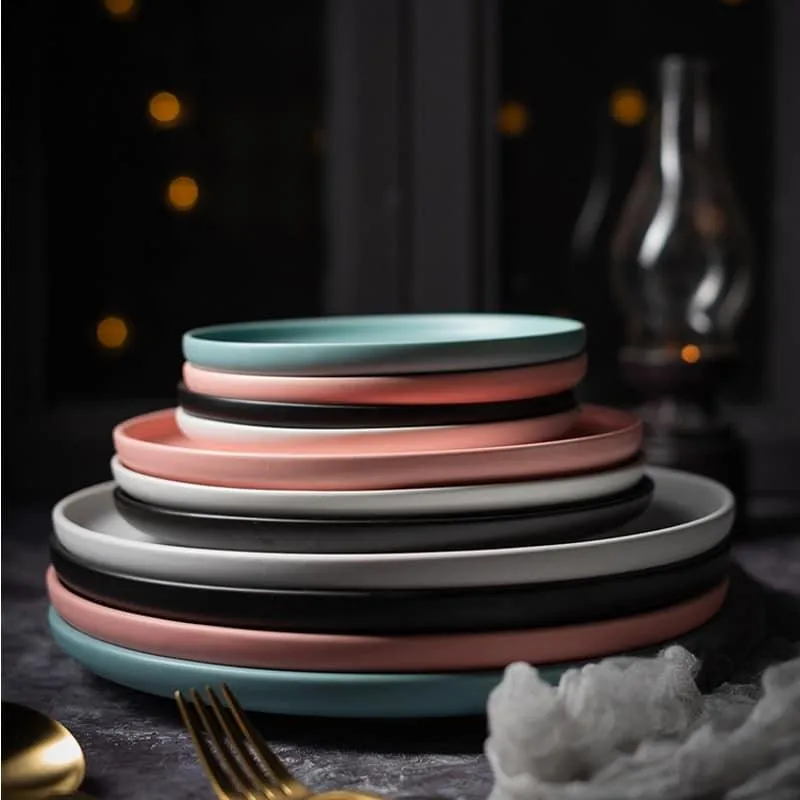 Round Solid Ceramic Plates