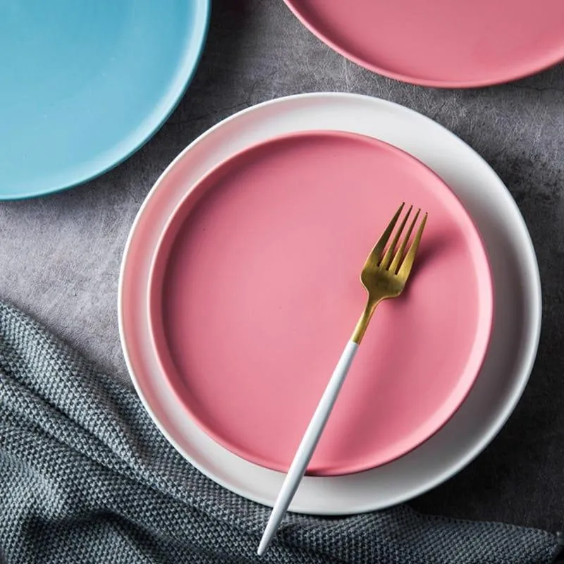 Round Solid Ceramic Plates