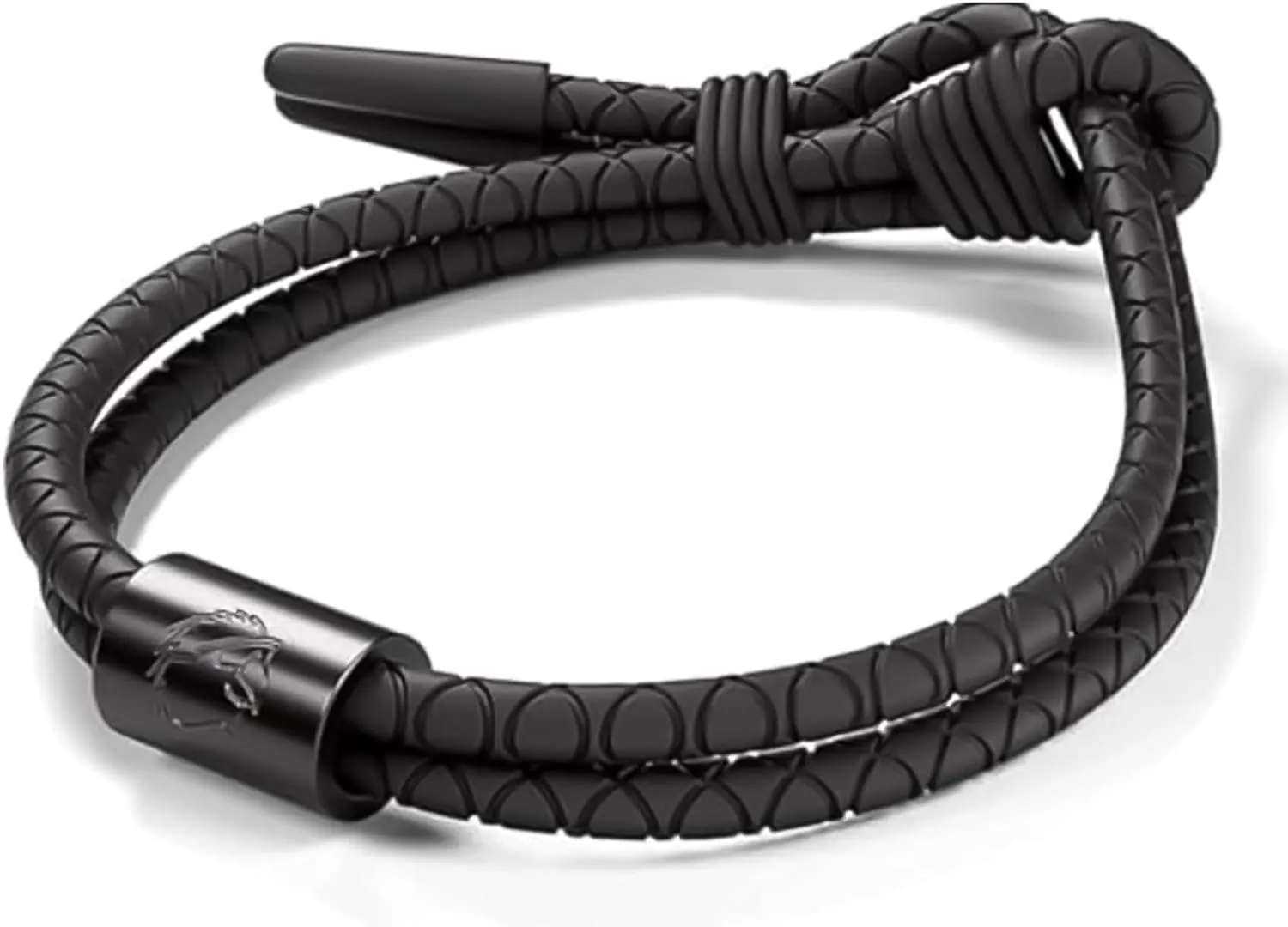 Rowdy Parrot FlexTech Adjustable Silicone Rope Bracelet: Waterproof, Sweatproof, Sunproof, Minimalist Surf, Golf Jewelry for Men - One Size Fits All