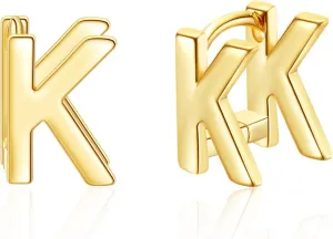 SANNYRA Initial Stud Earrings for Women, 14K Gold Plated Hypoallergenic Letter Earring, Trendy Jewelry Gifts for Her