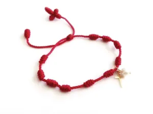 SIFRIMANIA Baptism Favors Handmade Rosary Bracelet Set of 6 Assorted Color Denarios