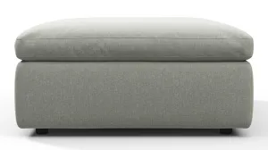 Sky - Sky Sofa Module, Ottoman, Soft Gray Brushed Weave