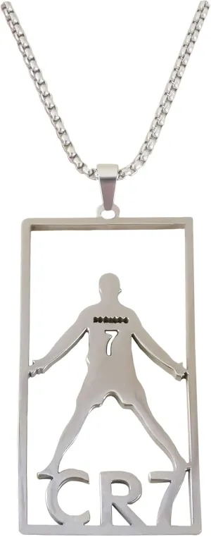 Soccer Number 7 Necklace | 24 Chain No.7 Football Star Ronaldo Necklace for Men Women(Updated)
