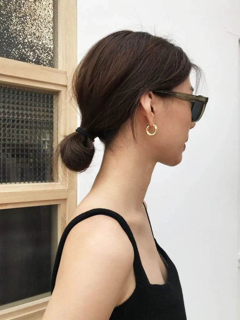 sovesi Chunky Gold Hoop Earrings for Women with 925 Sterling Silver Post, 14K Gold Plated Hoops Earrings