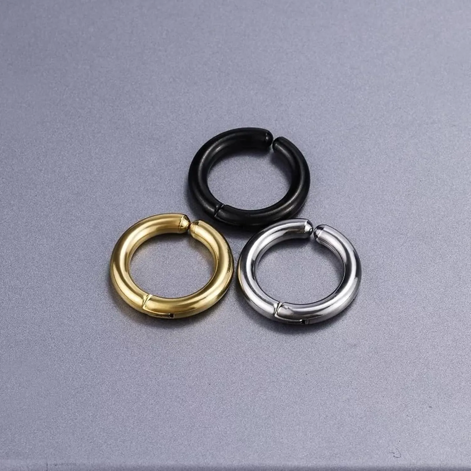 Stainless Steel Ear Cuff Earrings for Women, Cuff Earrings for Women 10 mm Hoop Ear Cuffs Jewelry Gifts