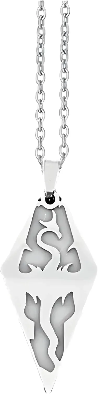 Stainless Steel Glowing Luminous Dragon Collar Fluorescence Glow In The Dark Dragon Pendant Necklace for Gift-NG07