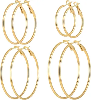 Stainless Steel Gold Hoops Silver Hoop Earrings Hypoallergenic Hoop Cartilage Piercing Earrings Tiny Ball Cubic Zirconia Stud Earrings Set for Women