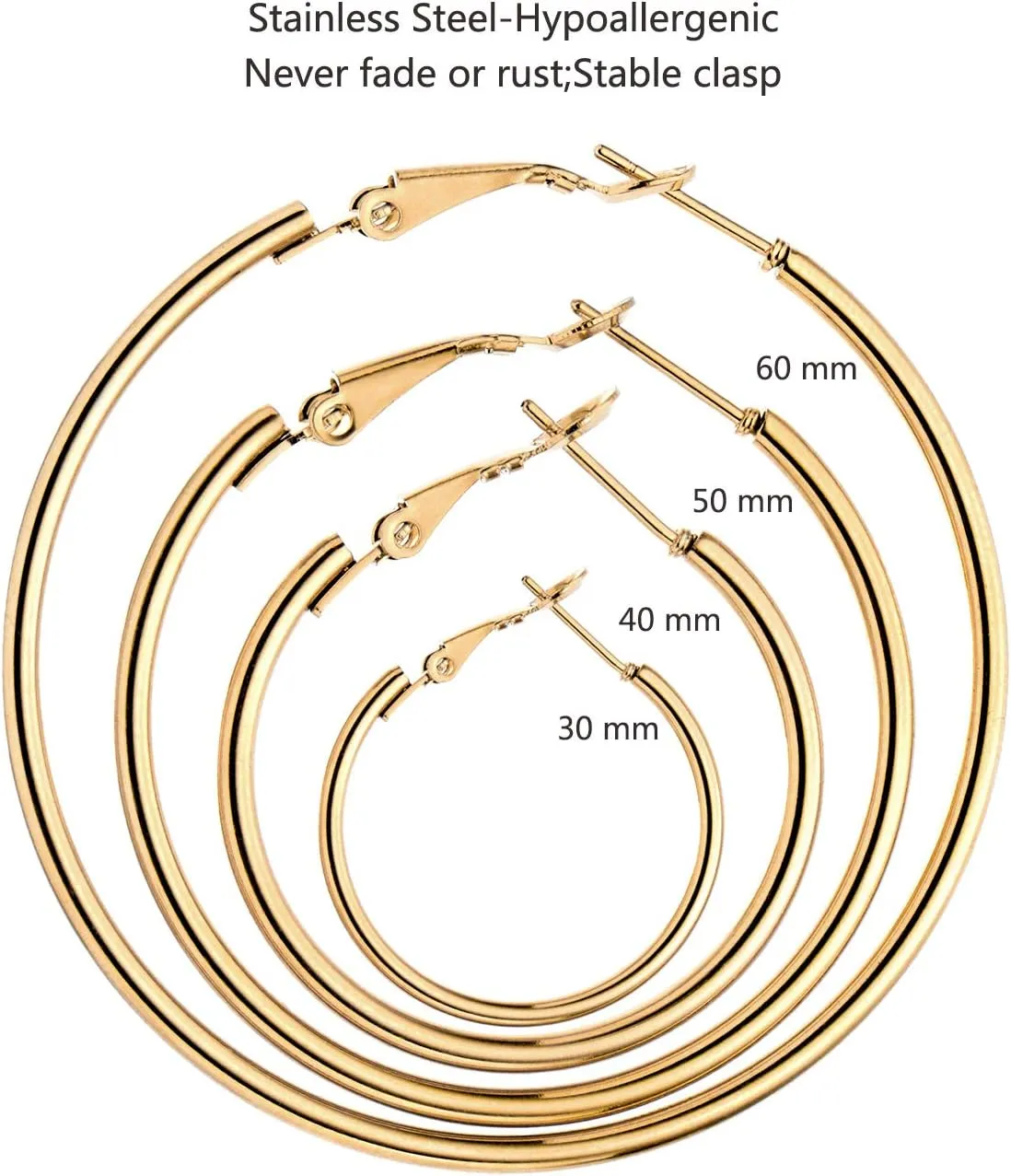 Stainless Steel Gold Hoops Silver Hoop Earrings Hypoallergenic Hoop Cartilage Piercing Earrings Tiny Ball Cubic Zirconia Stud Earrings Set for Women