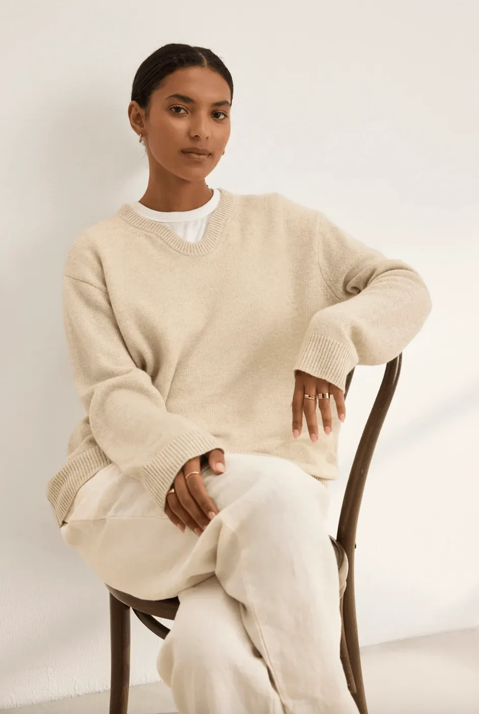Stevie Wool Cashmere Sweater by Cleo Wade