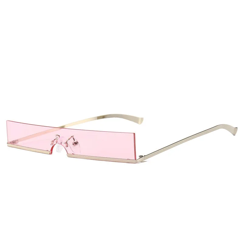 TEEK - Half Frame Rectangle Bottom Frame Glasses