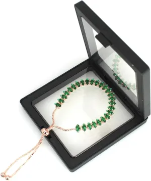 Tennis Bracelet for Women,Gold Plated Cubic Zirconia Adjustable Slider Bracelet, Ladies' fashion jewelry gift,Size 5-9 in.