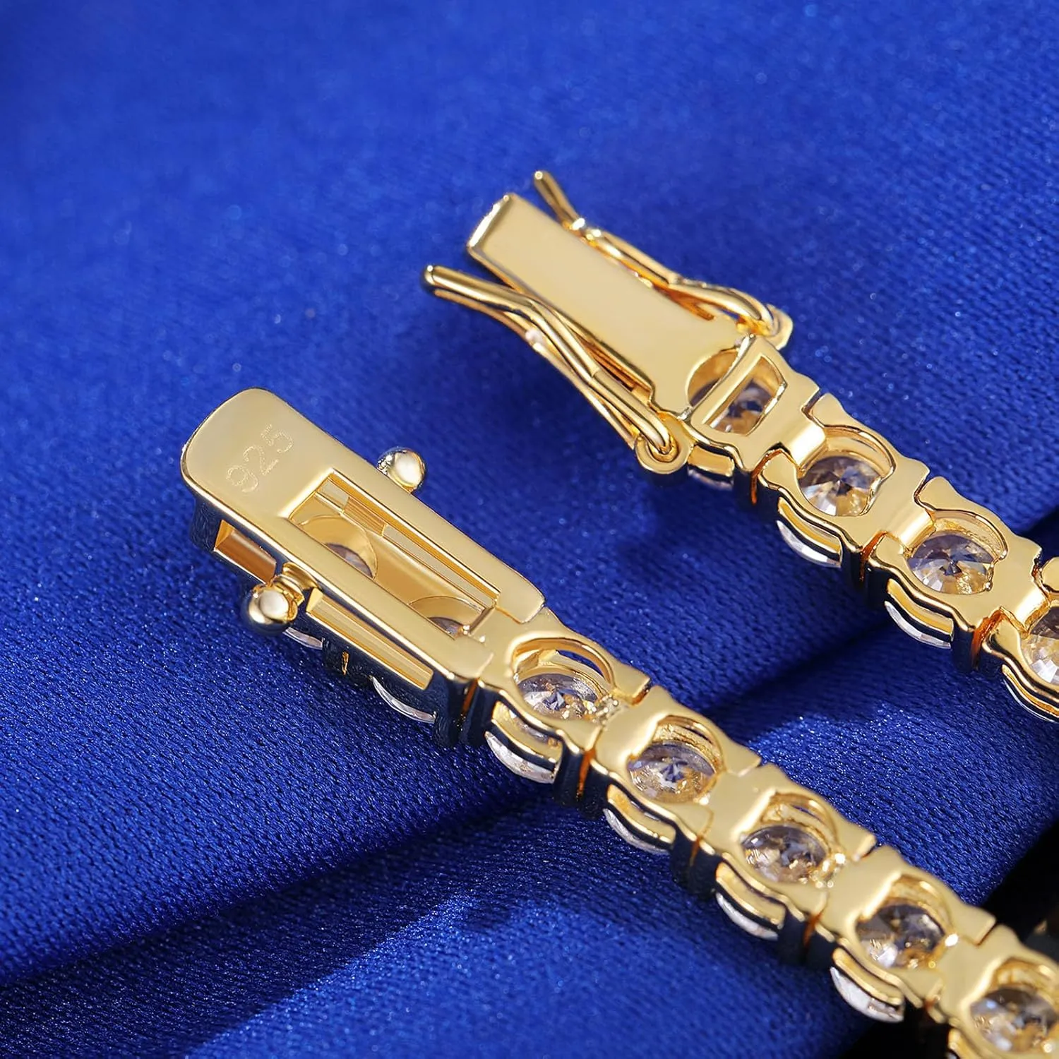 Tennis Bracelets for Women, 18K Gold Plated 925 Sterling Silver Round Cubic Zirconia Tennis Bracelet, Charm Fine Jewelry Birthday Jewelry Gifts for Women Mom Daughter