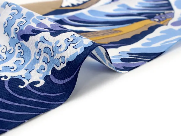 Tenugui, Japanese traditional towel / Cotton Cloth - Ukiyoe, The Great Wave