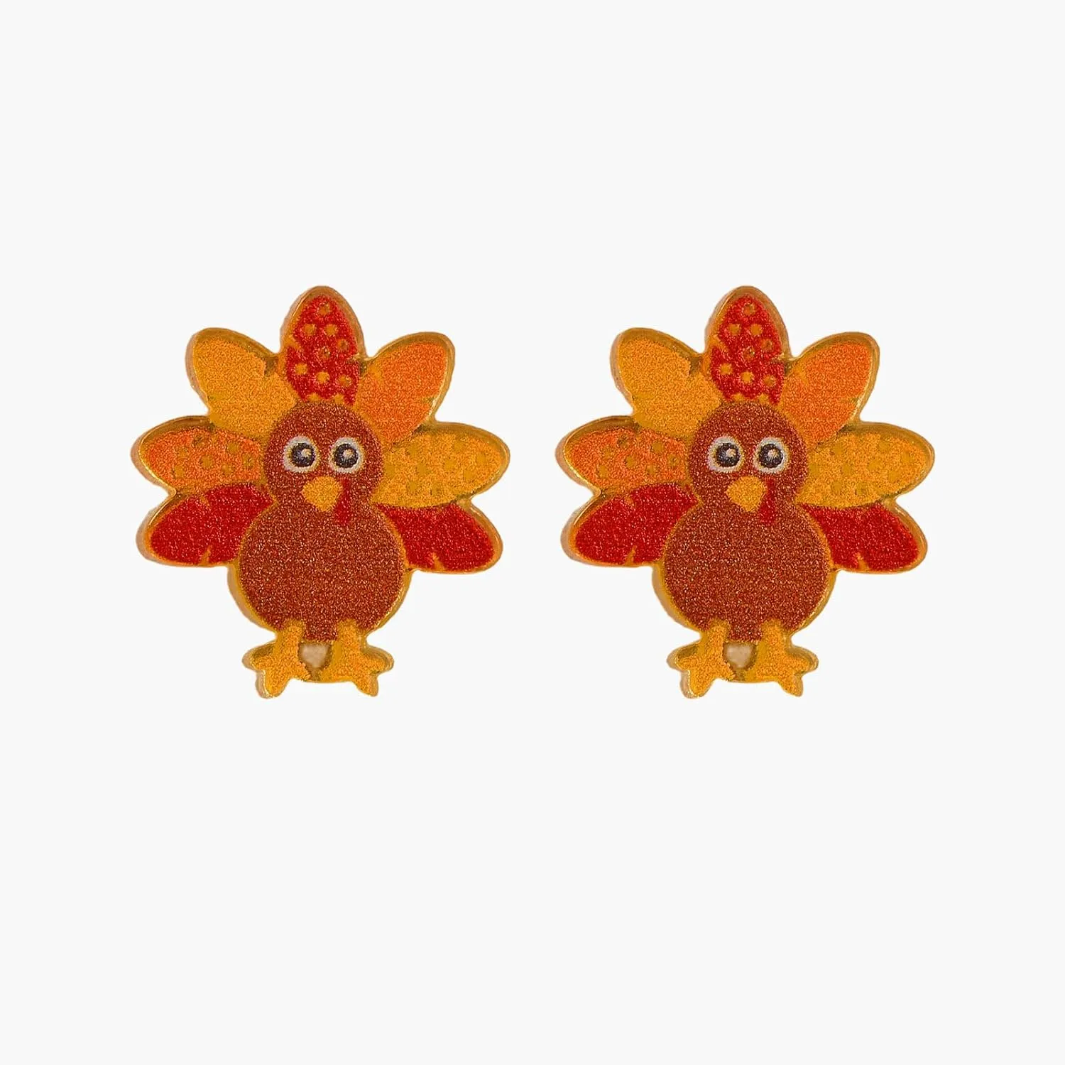 Thanksgiving Turkey Earrings for Women - Cute Turkey Style Studs Fall Earring Jewelry,Great Thanksgiving Accessory Holiday Gifts for Women