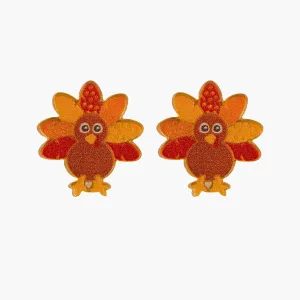 Thanksgiving Turkey Earrings for Women - Cute Turkey Style Studs Fall Earring Jewelry,Great Thanksgiving Accessory Holiday Gifts for Women
