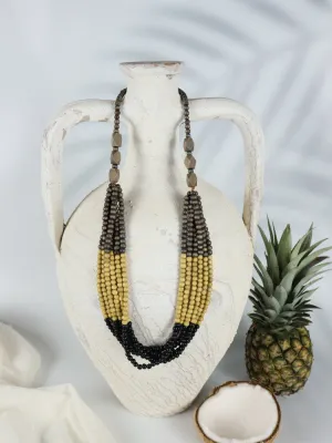 Timber Bead Necklace - Kahului - Ash