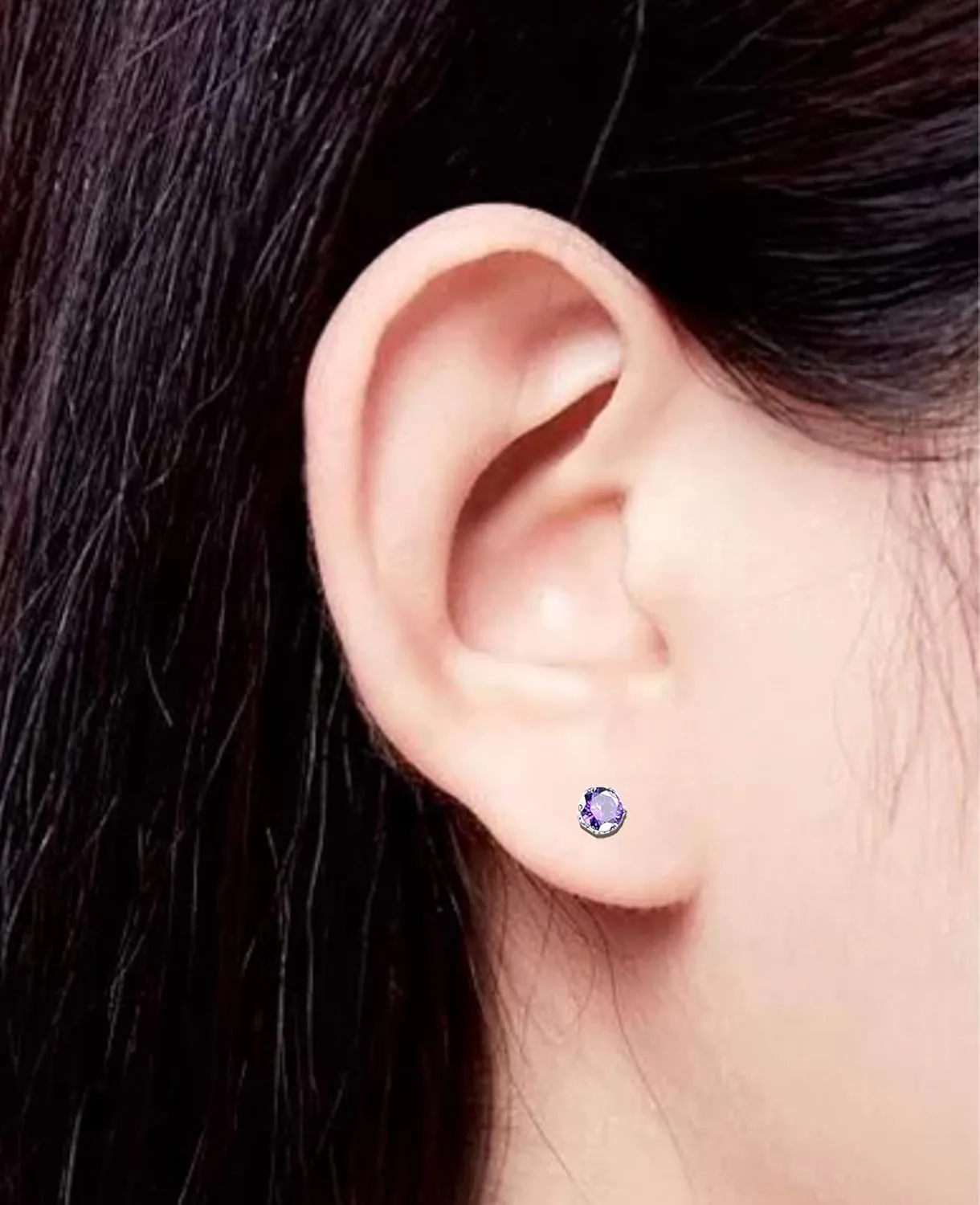 Tornito 7-14 Pairs Stainless Steel CZ Stud Earrings for Women Multicolor Cubic Zirconia Cartilage Helix Earrings Set Screwback 4MM