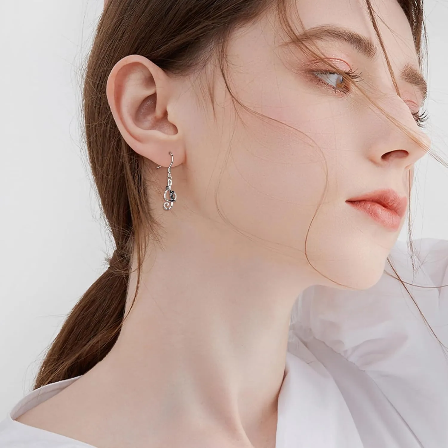 URONE Cat/Spider Earrings 925 Sterling Silver Animals Dangle Earrings Animals Jewelry Gifts for Women