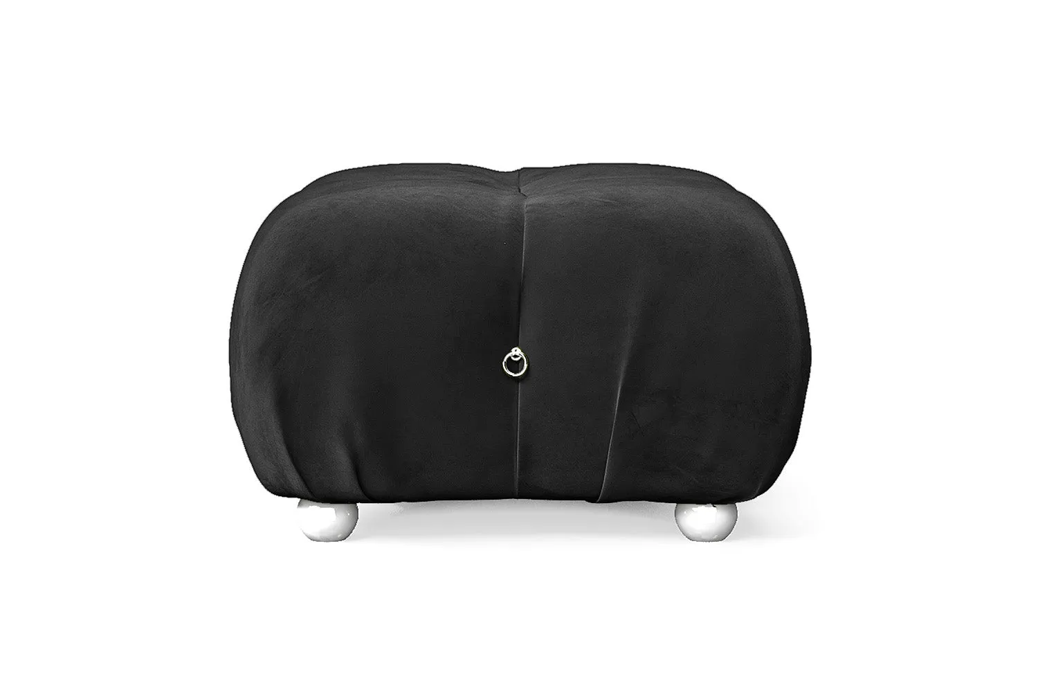 Varese Ottoman Black Velvet Small