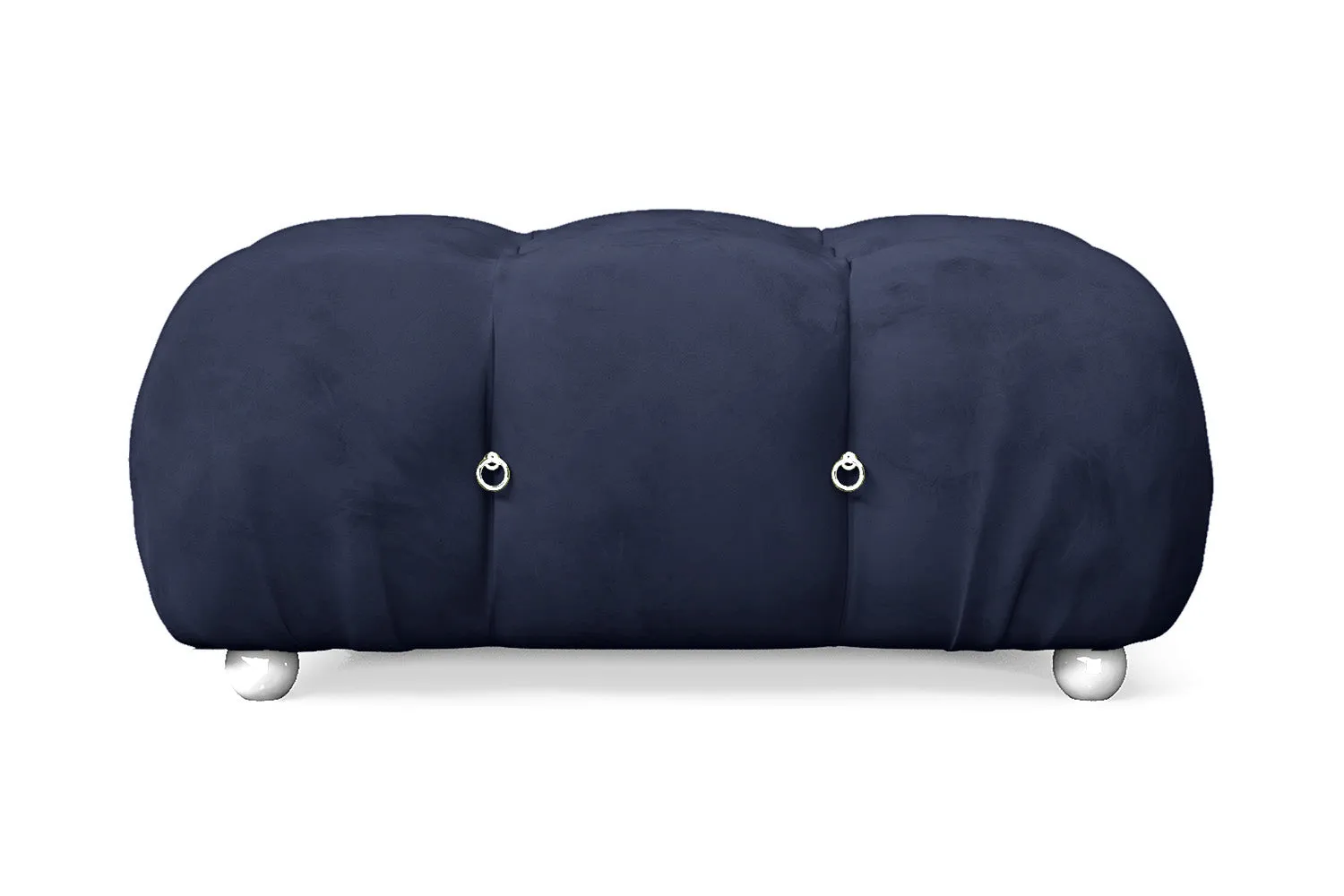 Varese Ottoman Dark Blue Velvet Large
