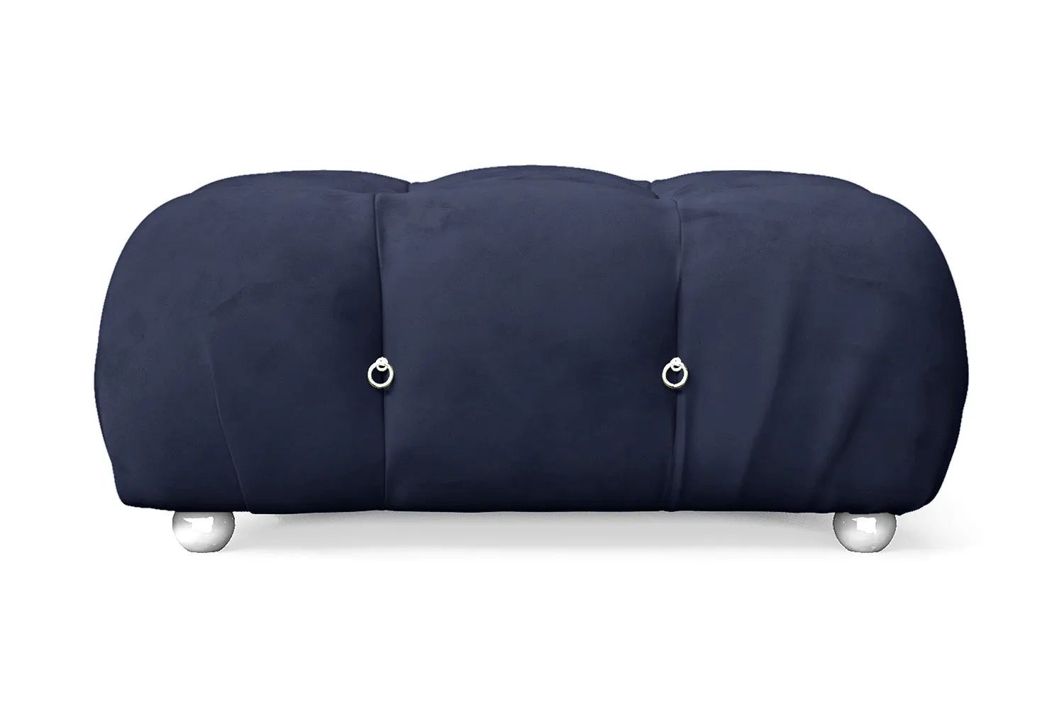 Varese Ottoman Dark Blue Velvet Large