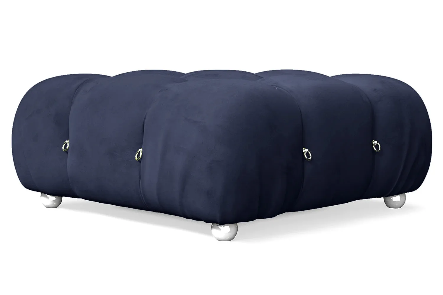 Varese Ottoman Dark Blue Velvet Large